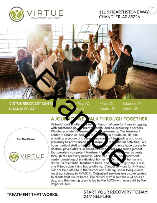 Virtue Recovery Center - Flyer